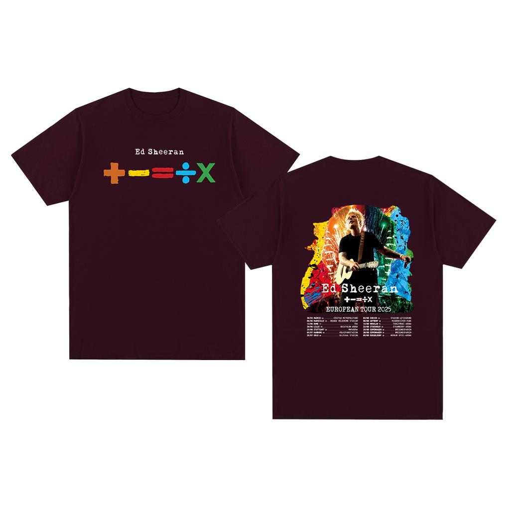 Ed Sheeran Vintage Tshirt LOOP Tour Comfortable Casual Retro YK  Streetwear Cotton Unisex T Shirt New Tee Tshirt Womens Tops
