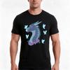 Moonwatcher Blues Tshirt Summer Casual Cotton Tee Oversized Streetwear Tops Vintage Graphic Print Loose Fit Short Sleeve