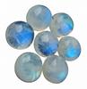 Natürlicher Blauer Flash Regenbogenmondstein Runder Cabochon Edelstein AAA Qualität Alle Größen