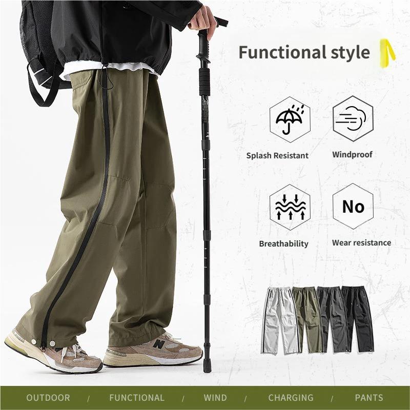 Functional shock pants men's spring and autumn outdoor windproof waterproof fashion straight high street casual long pants