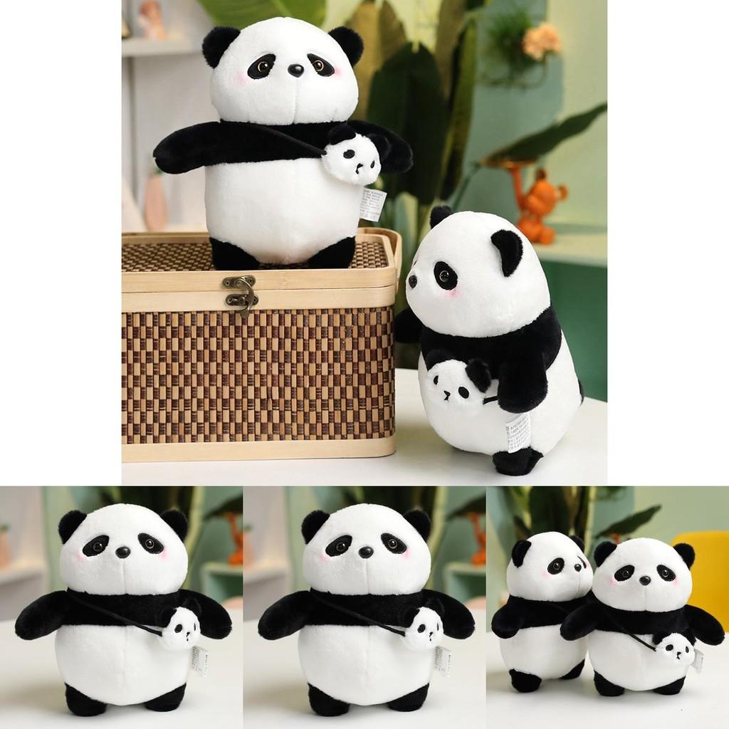Black And Joyful White Panda Stuffed Animal Toy Soft And Adorable Gift Children For