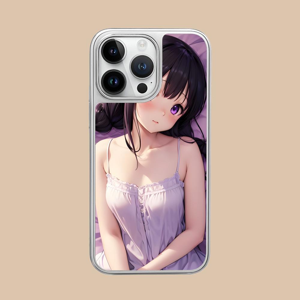 Hyouka Chitanda Silver Plating Mobile Phone Case for iPhone 17 16 15 14 13 12 11 Air Pro Max Plus Colorful Cover