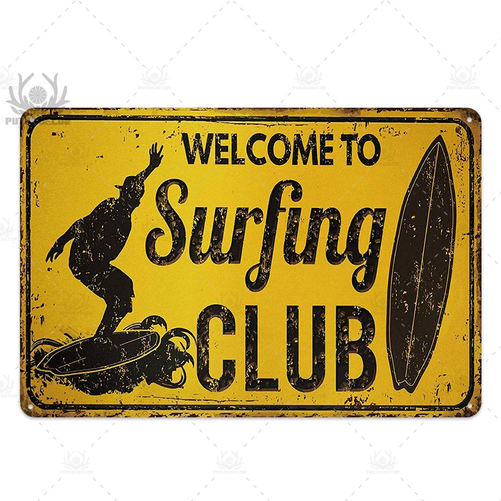 Beach Tin Sign Plaque Metal Vintage Summer Metal Wall Sign Beach Decor for Beach Bar Beach House Seaside Decorative Plate