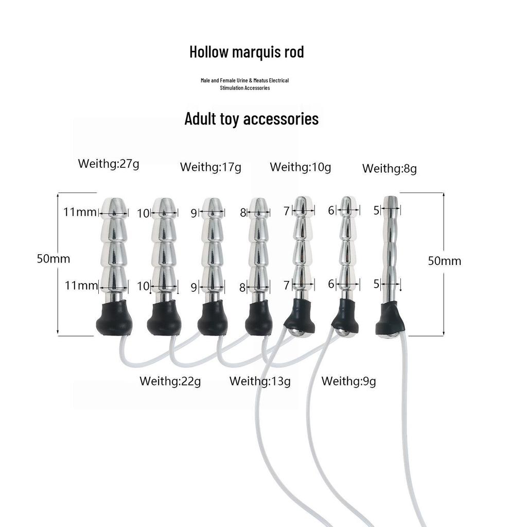 Chaqiu Transparent Metal Urethral Plug - Short Electric Shock Tool for Enhanced Pleasure