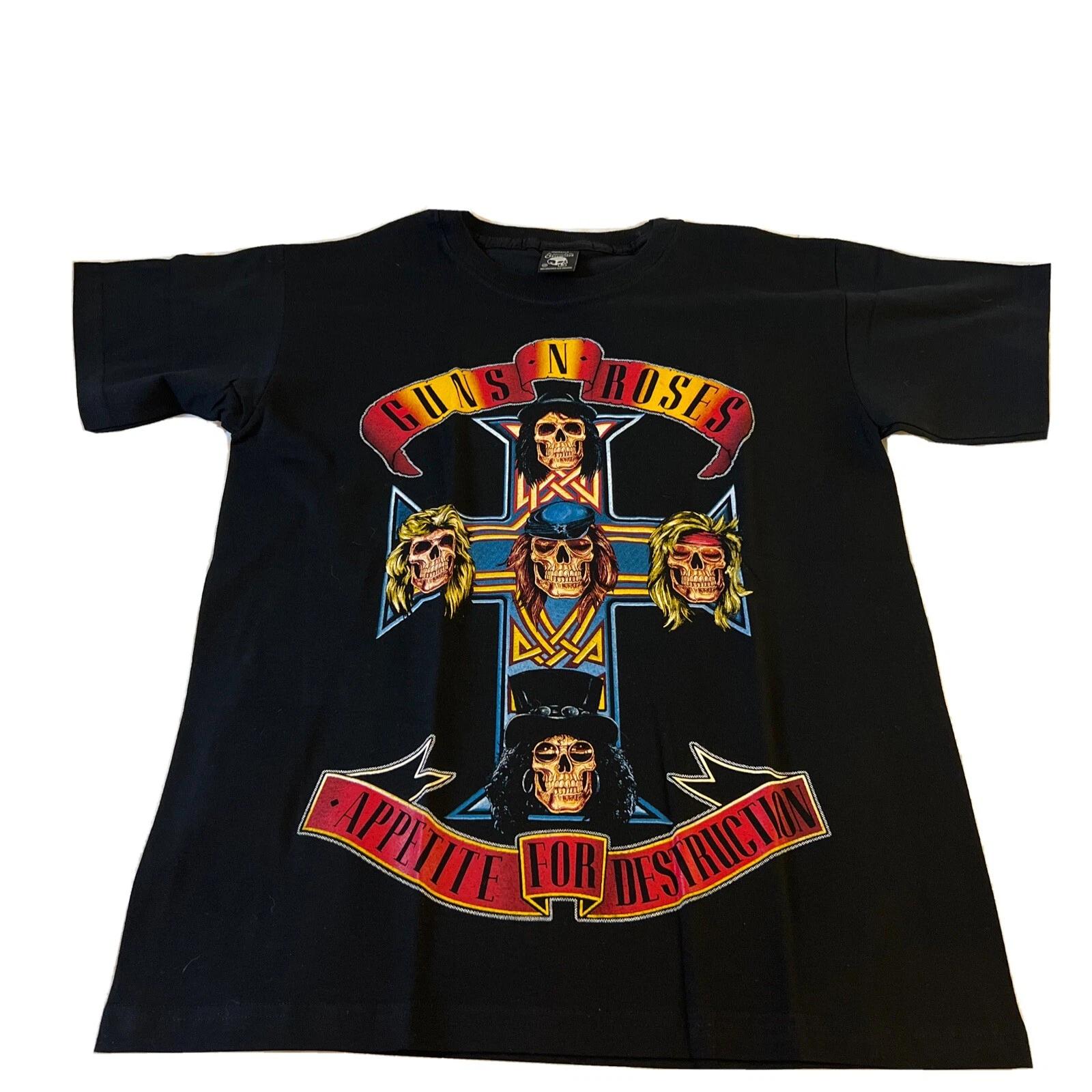 

Guns N Roses Black T-Shirt Rock Band , Rock N Roll vintage style.. XL