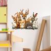 Self-adhesive Cartoon Animal Wall Stickers for Kids Room Bedroom Living Room Home Decor