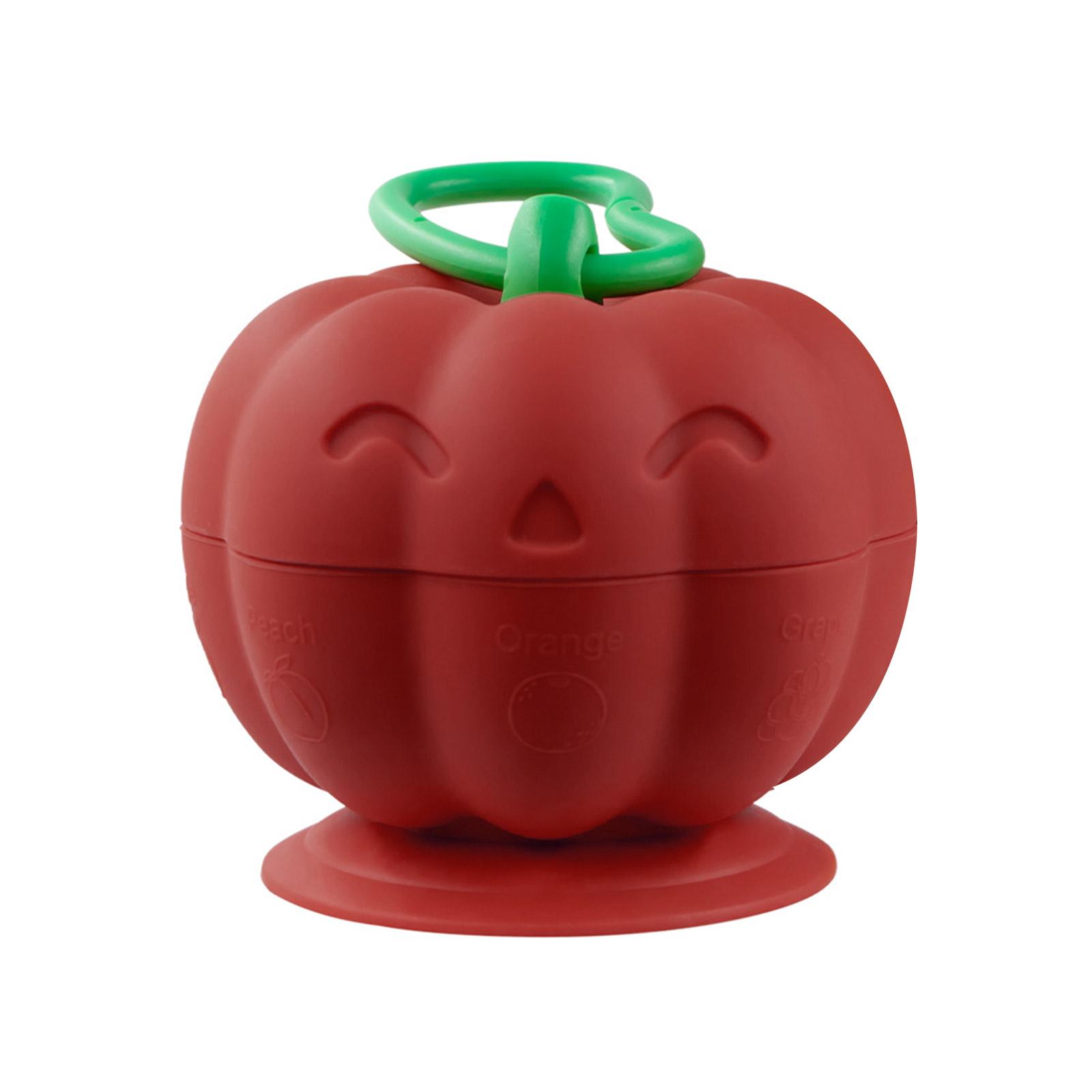 

Держатель для игрушек для прорезывания зубов в форме тыквы для малышей, держатель для игрушек на присоске для стульчика для кормления, прорезыватель для зубов, удерживает игрушки от падения красный