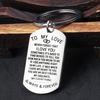 To My Love Keychain Stainless Steel Key Ring Valentine's Day Wedding Anniversary Gift For Husband Wife Boyfriend Girlfriend