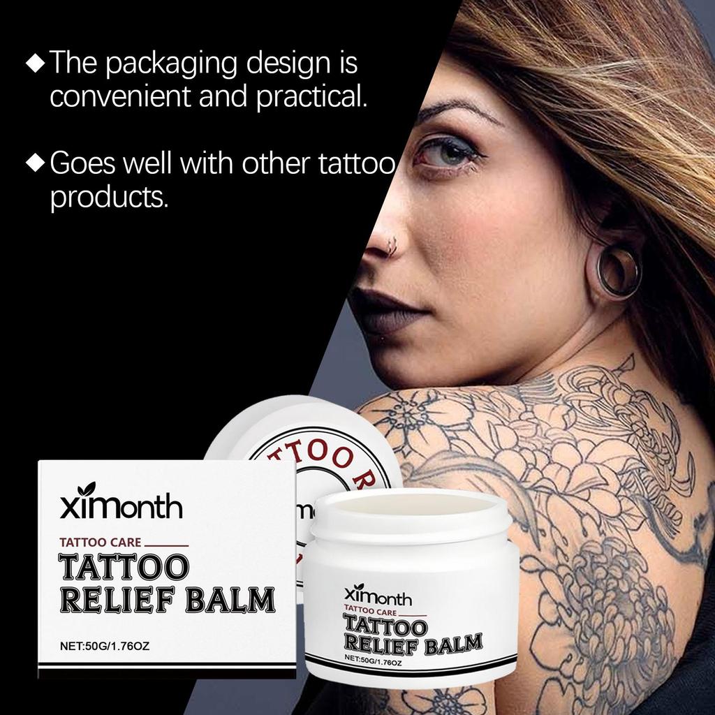 XIMONTH Tattoo-Pflegecreme Verbessert die Tattoo-Schönheit Spendet Feuchtigkeit Farbauffrischung Spendet der Haut Feuchtigkeit Pflege für Tattoo-Stickerei