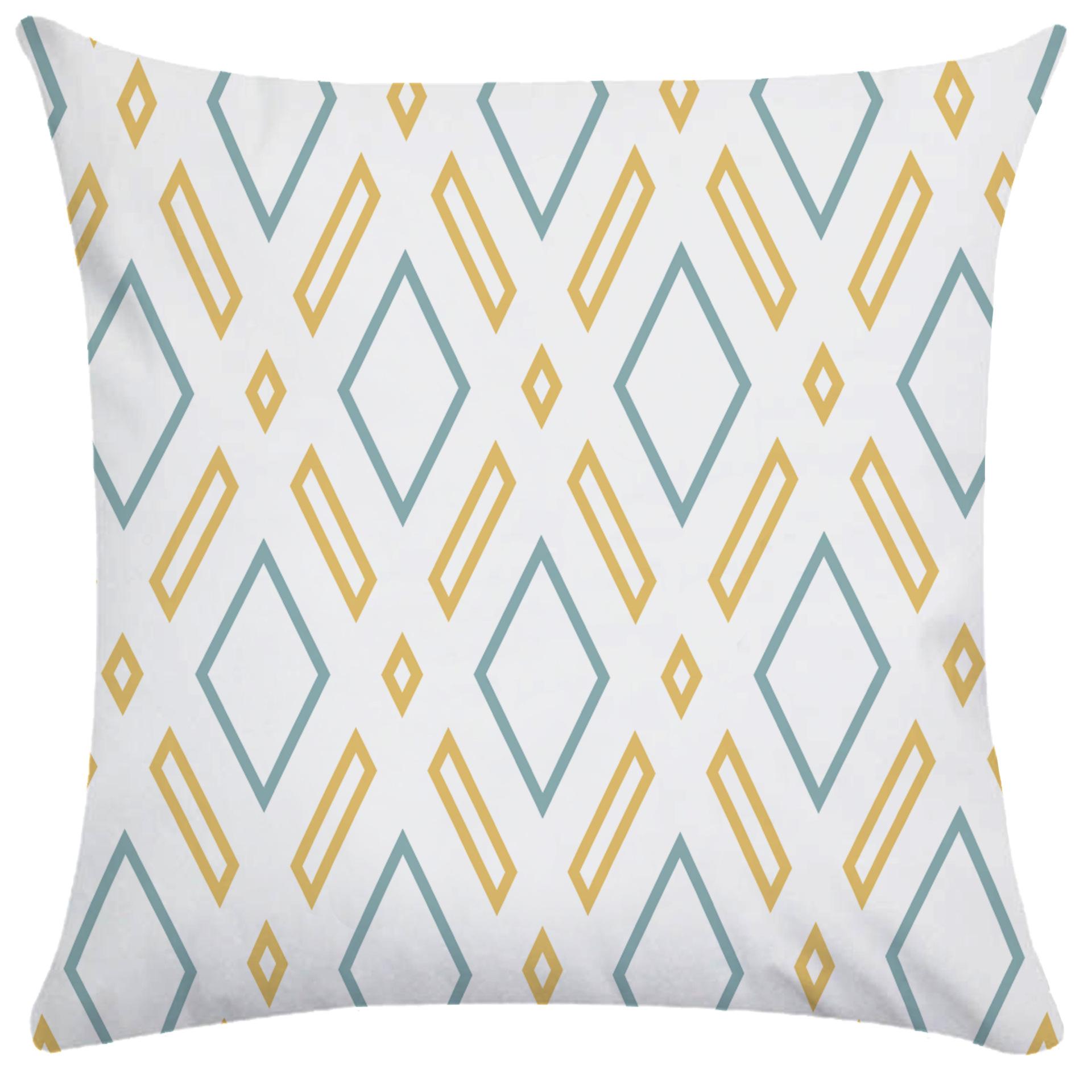 

Жовтий Синій Геометрична смуга Крива Візерунок Візерунок Подушка Чохол для подушки Домашня вітальня Прикраса дивана Квадратна подушка Чохол для подушки 50X50CM