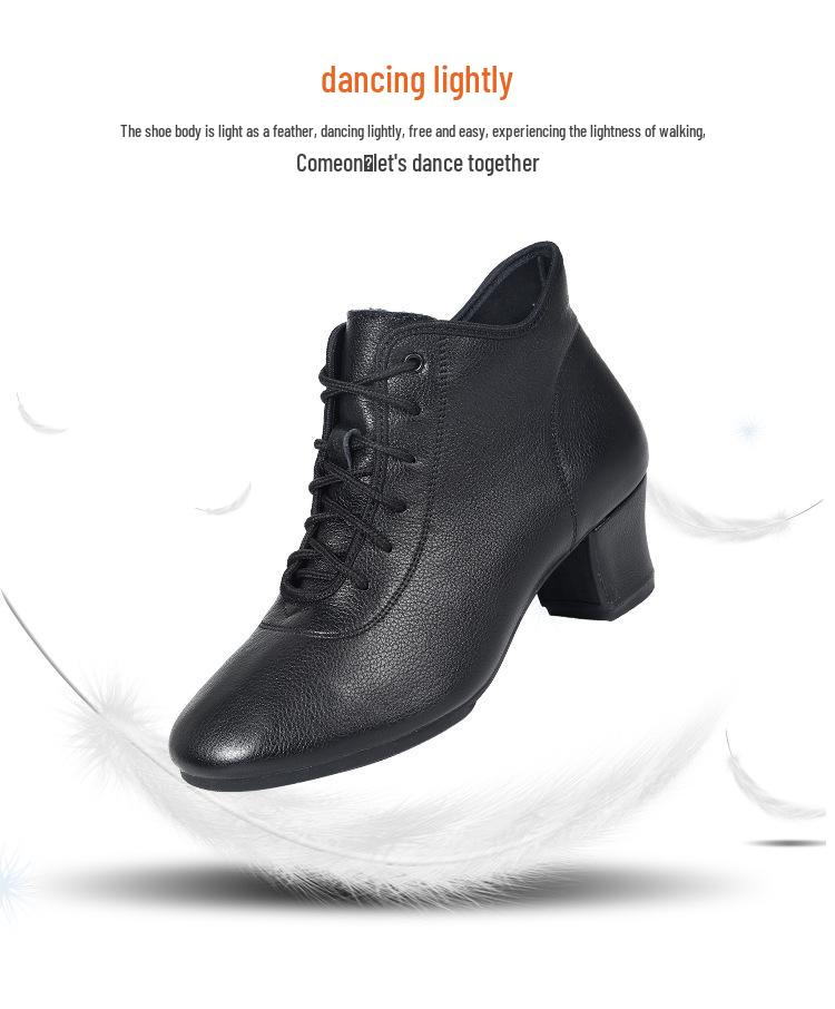 Women's Soft Sole High-Top Latin Ballroom Dance Boots