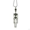 4 Piece Tibetan Silver Alloy Halloween Skeleton Charms Pendants for Jewelry Making DIY Necklace