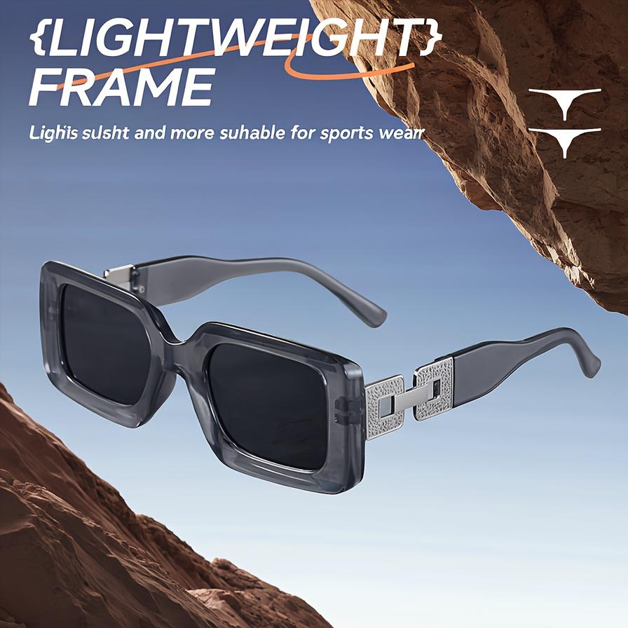 

Модные очки-цепочки для ног Женские очки Мужские очки Маленькая квадратная оправа Универсальные Подиум Современные очки для уличной фотографии Повседневный стиль серый