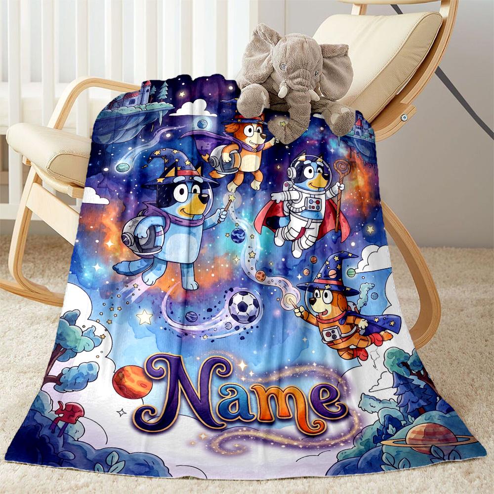 Rainbow Soccer Friends Customize Text Blanket Gift Personalized Blanket Soft Warm Cozy for Office Picnics Seaside Bedding Four Seasons Universal