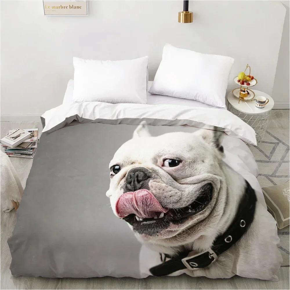 Animal Lie Down Dog Pet Bedding Set Boys Girls Twin Queen Size Duvet Cover Pillowcase Bed Adult Fashion Home Textileextile