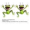 1/2/3/4/5Pcs 2D Acrylic Frog Hanging Decoration with Beaded Chain Car Rearview Mirror Hanging Ornament Charm Pendant