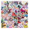 55pcs Waterproof Roller Skate Cartoon Stickers for Journals, Water Bottles, and Computers