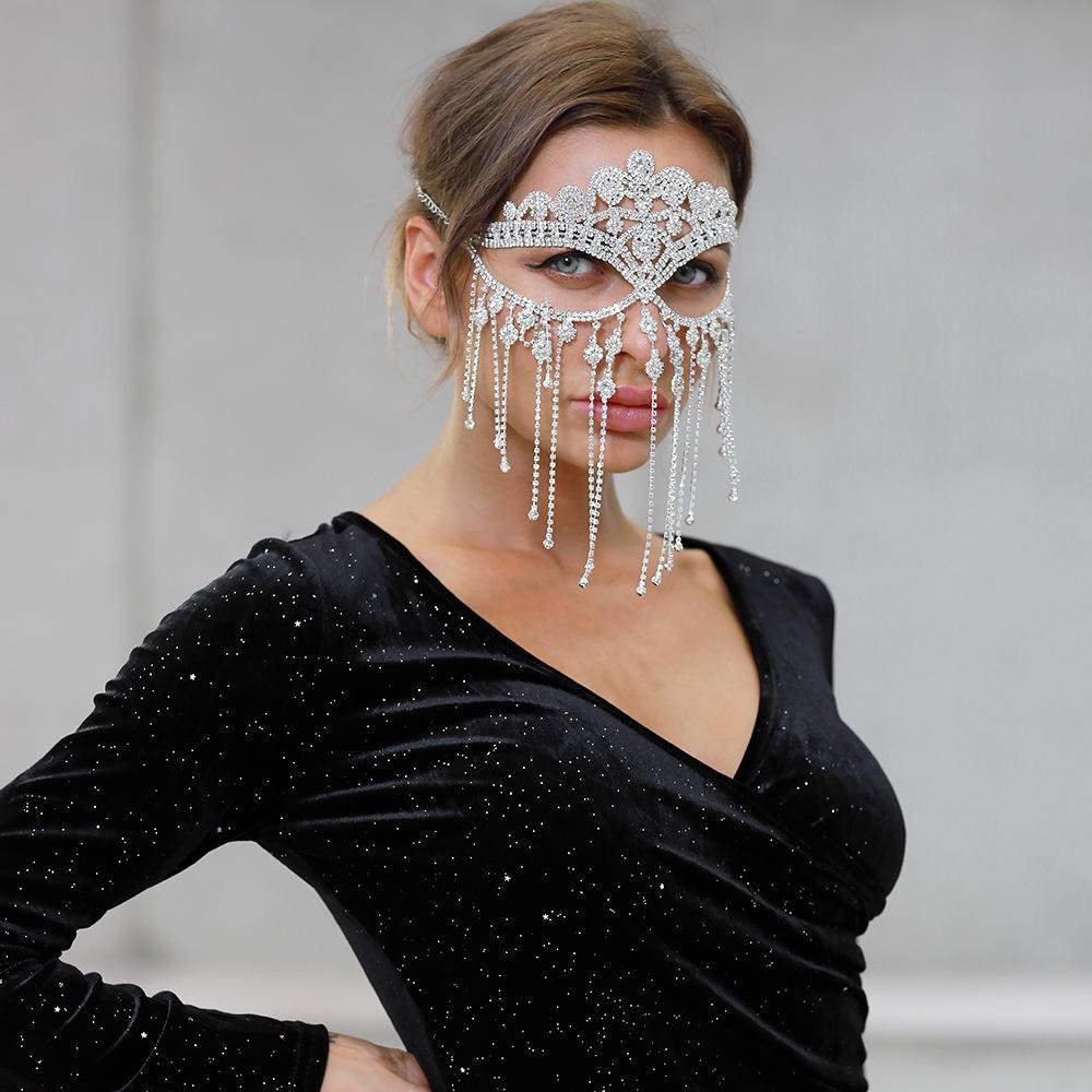 Luxurious European & American Style Fringe Face Mask for Sexy & Fashionable Party and Cartoon Decor