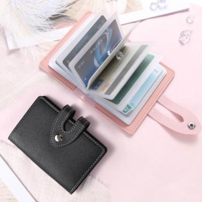 Nové PU kůže 5 barev 26 bitů Pouzdro na vizitky Dámská peněženka na kreditní karty