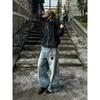 Unisex Retro Washed Black Hoodie: New Autumn Design, Loose Fit, Versatile Cardigan Outerwear.