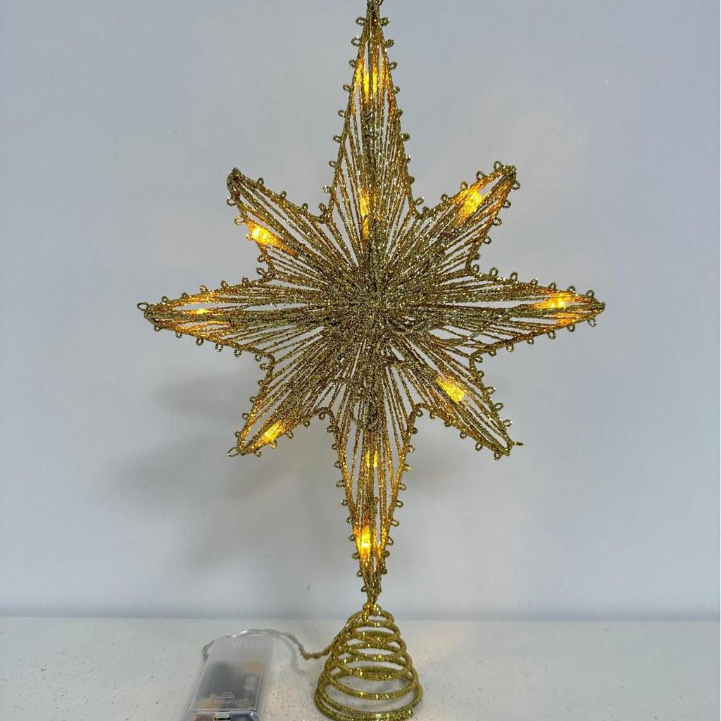 LED Iron Star Christmas Tree Topper