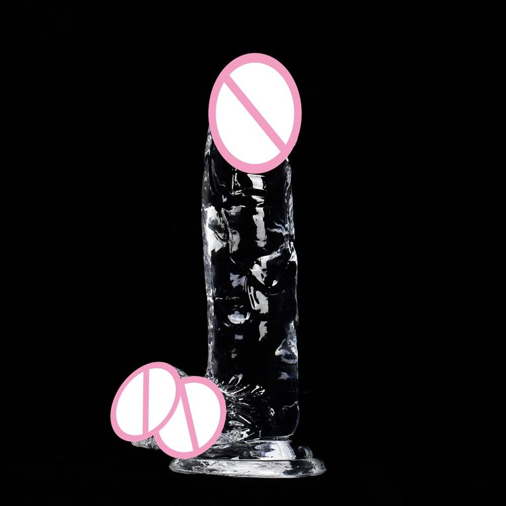 Transparent Glass Dildo Simulation Dildo Size Gun Machine Female Masturbation Stick Adult Sex Sex Product