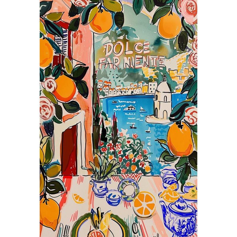 Retro Spritz La Dolce Vita Lemon Italy Travel Posters and Prints Canvas Painting Wall Art Picture for Room House Decor