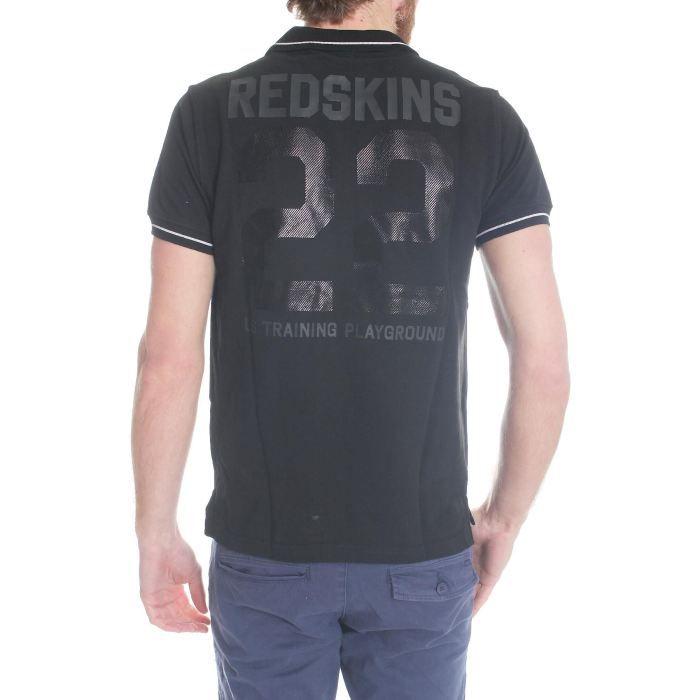 Polo - REDSKINS - Etienne Bridge - Noir - Manches courtes - 100% coton