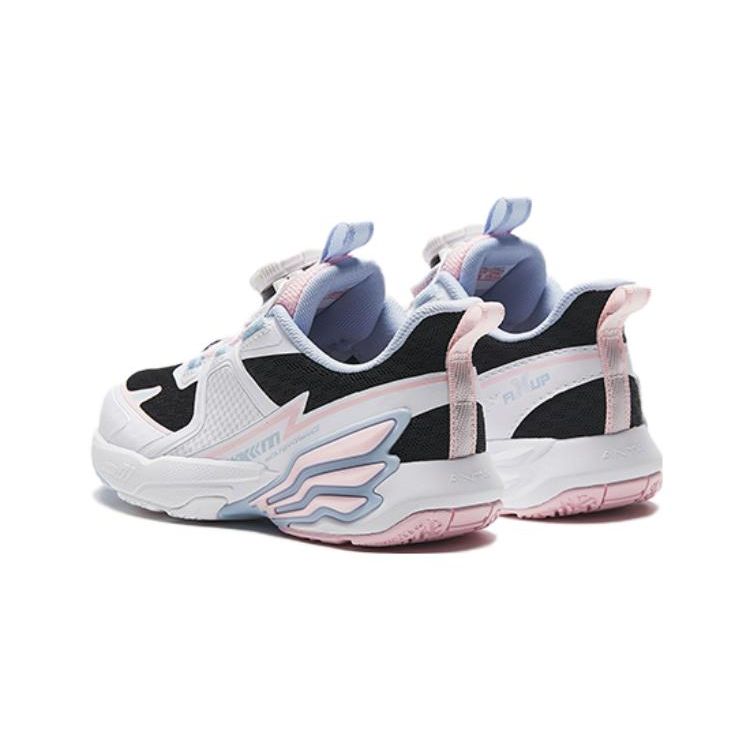 Anta Comfortable Versatile Non-Slip Shock Absorbing Low-Top Kids Running Shoes Kids sneaker White Black Pink 322339963-3