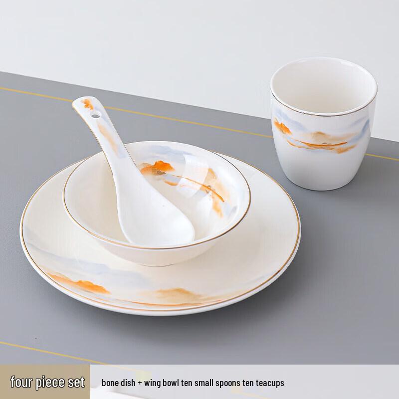 New Chinese Style Ceramic Teacup Set