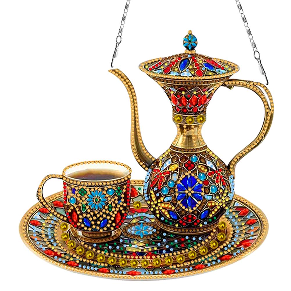 2D/Flat DIY Rhinestone Diamond Art Window Pendants Diamond Painting Set Double Side Print Single Dide Drill Wall Door Decoration