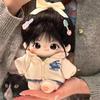 Boneca de pelúcia de algodão com cabelo curto de 20 cm, chapéu, jaqueta, roupas, vestimenta, bonecas de pelúcia macias, coleção de bonecas de bebê, presente de aniversário para crianças, Halloween