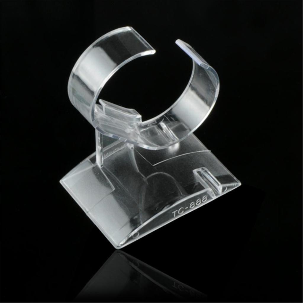 Fashionable Clear Sturdy Plastic Watch Holder C Shape Designs Fashion Accessory for Displaying Watches and Bracelets