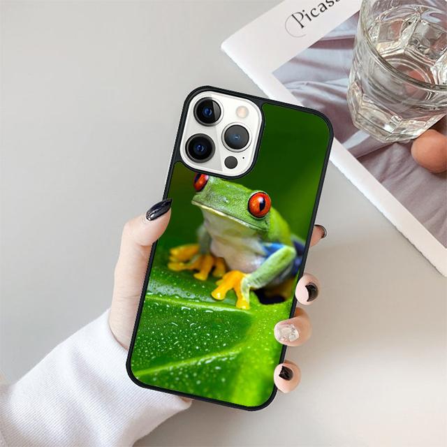 Blue Frog Tropical Rain Forest Phone Case Cover For iPhone 17 Air 15 16 Pro Max 14 13 12 11 Pro Max Plus Coque