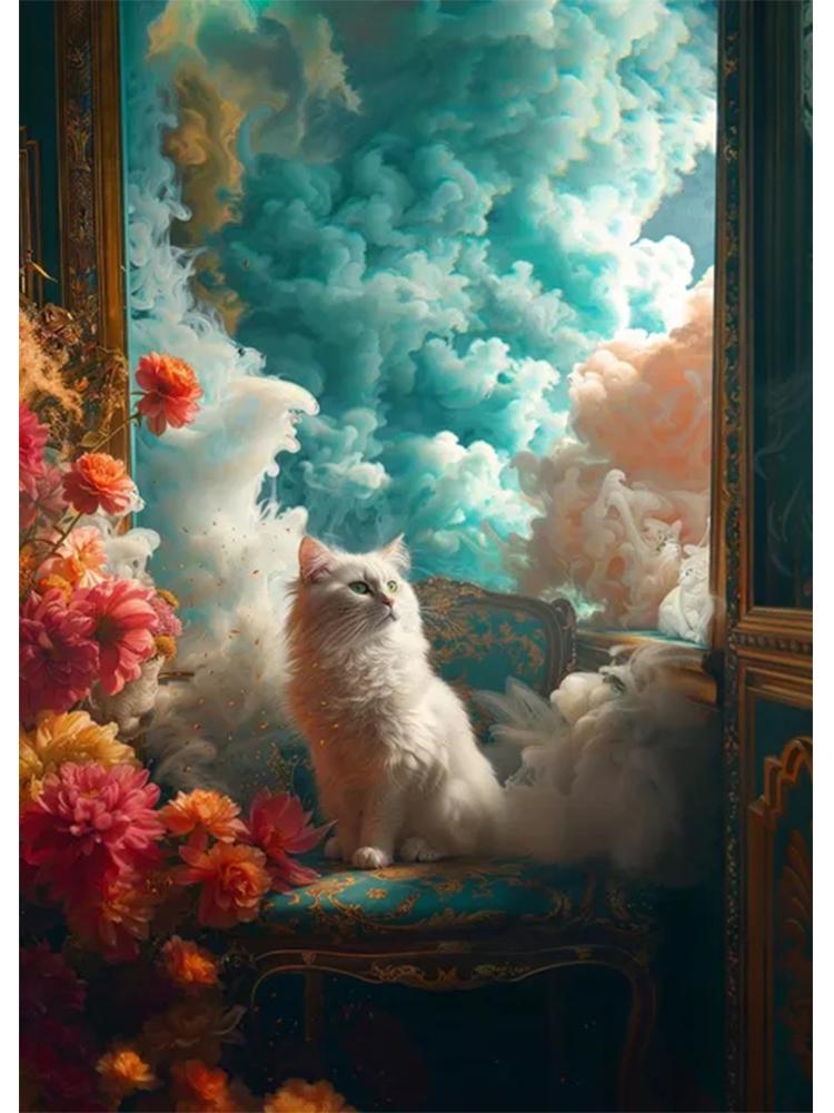 Dream Flower Beast Tiger Lion Bird Edition 5D Diy Diamond Painting Mosaic Modern Wall Art Living Room Bedroom Home Decoration