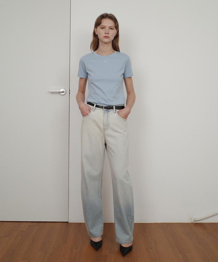 EN OR Basic Enor Crop T-Shirt - Blue