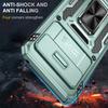 Armor Series For Google Pixel 8a Case PC+TPU Kickstand Phone Cover with Slide Lens Lid