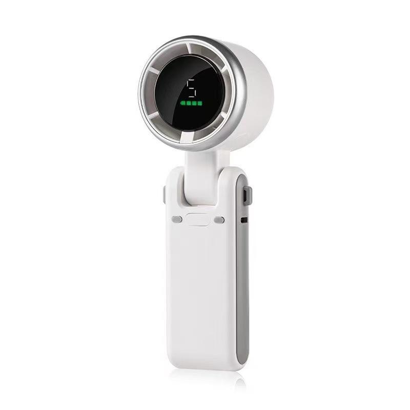 2026 New Foldable Handheld Fan Turbo High Speed Silent Strong Wind USB Charging Neck Hanging Small Fan