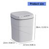 14L Automatic Waste Container Light Feature Twist Protect Three Detection Picks For Telecommute And Bathroom Use