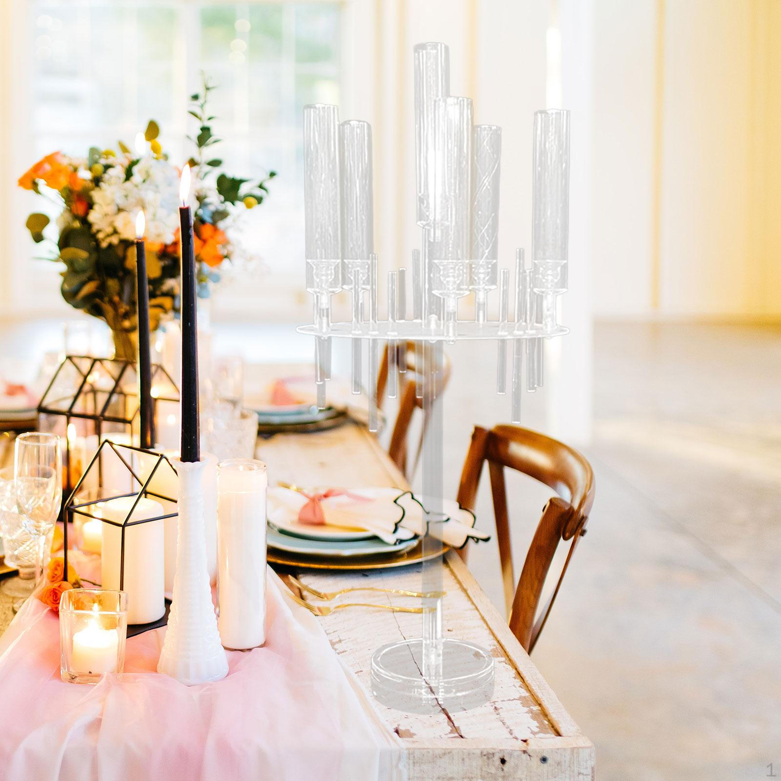 

Акриловый канделябр центральный элемент подставка для свечей прозрачный держатель для свадьбы 80cm