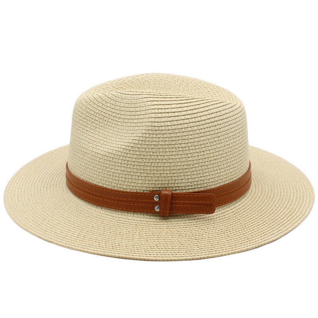 Elegant Wide Brimmed Straw Hat Handwoven Breathable Ethnic Straw Hat Holiday Vacation Hat Western Sun Hat