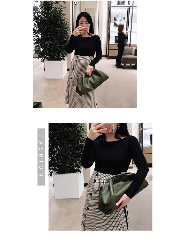 2019 New AM Axige Soft Leather Women's Cloud Shoulder Bag