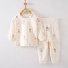 Baby Cotton Grade A Two Piece Pajamas Children Autumn Underwear Set Infant Home Wear Sleepwear