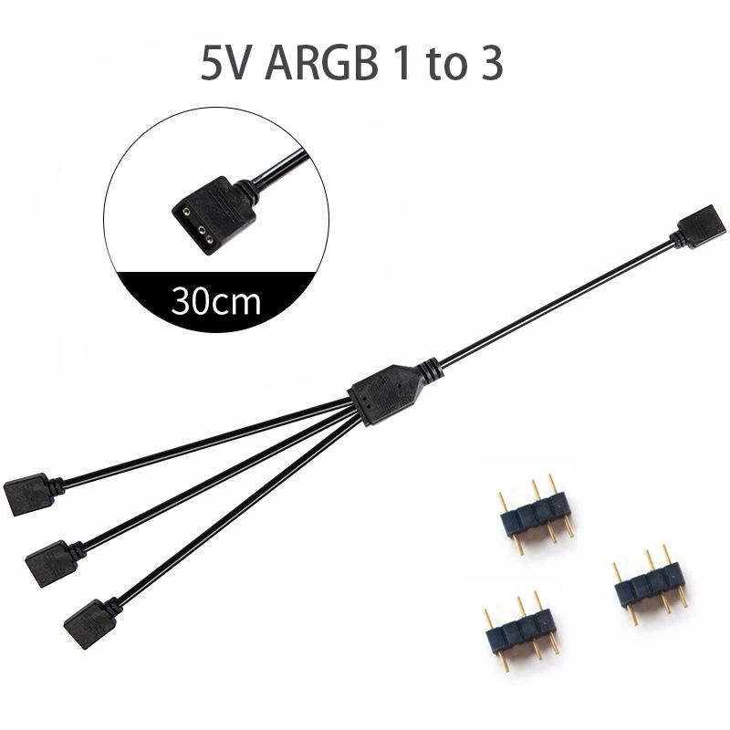 Sync Motherboard Cable 4PIN 12V RGB 3PIN 5V ARGB 1 to 2/1 to 3/1 to 4/1to 5 Extension line