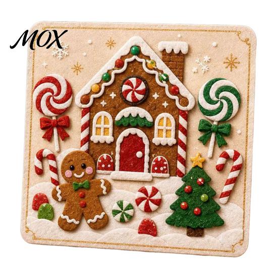 Creative Stress Relief Crafts for Adults DIY Christmas Felt Craft Kit, Gnome Santa Sticker Art No Sew Handmade Gift Making Kits Fabric Reindeer