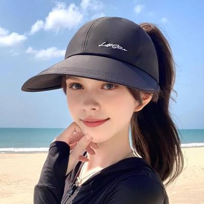 Gorra de Béisbol para Mujer Ala Extendida Protección Solar UPF Secado Rápido Ajuste Ajustable Gorra de Béisbol para Exteriores Gorra de Viaje para Montar