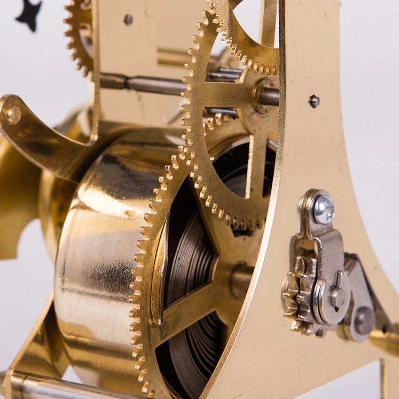 Retro Mechanical Table Clocks Aesthetic Metal Desk Clocks Rotary Gear Large Living Room Office Desk Vintage Decoration Home