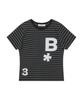 BAUF B Logo Slim Fit T-Shirt [Striped Black]