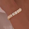 Jewelry Block Chain Bracelets Waterproof Cubic Zirconia Bangle  Jewelry Accessories