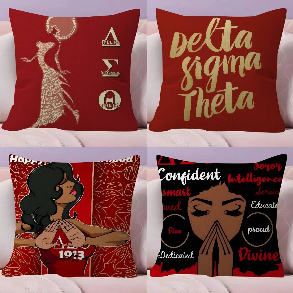 LOGO D-Delta S-Sigma Theta   Pillow Gifts Home Office Furnishings Bedroom Sofa Car Cushion Cover case 45x45cm